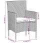 vidaXL Set da Pranzo da Giardino 7 pz con Cuscini Grigio e Nero