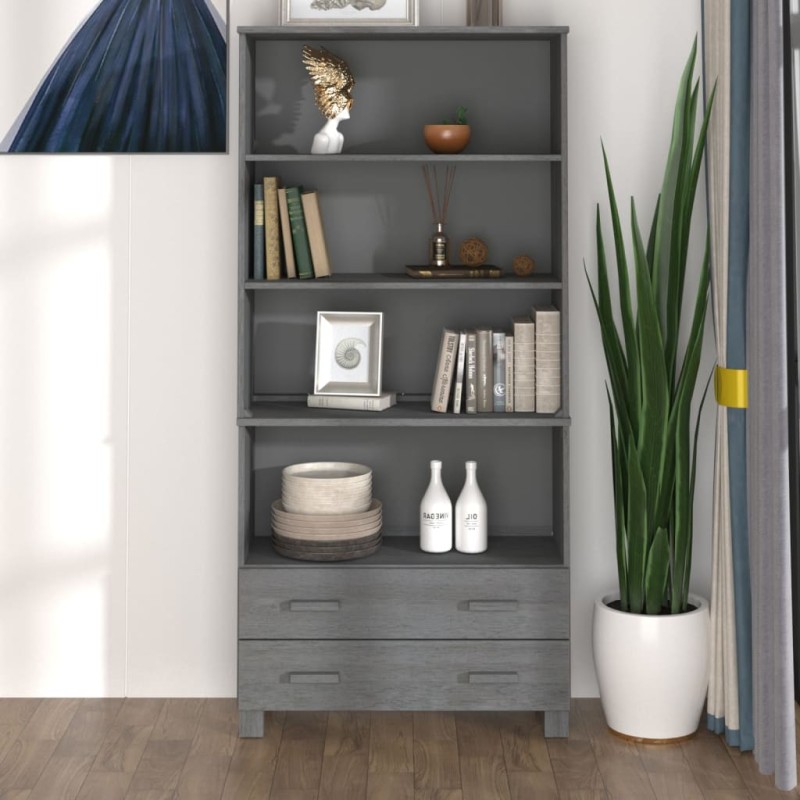 vidaXL Credenza HAMAR in Legno Massello di Pino Grigio Scuro vidaXL Credenza HAMAR in Legno Massello di Pino Grigio Scuro