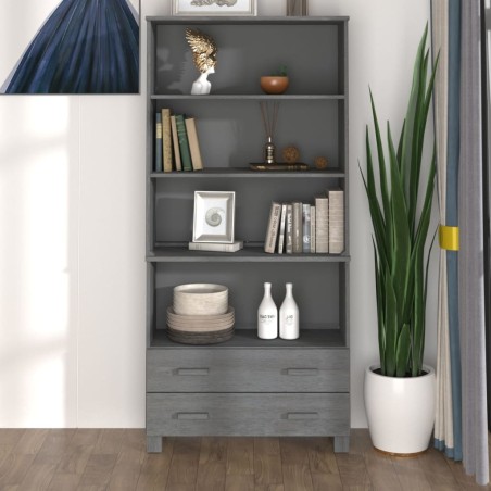 vidaXL Credenza HAMAR in Legno Massello di Pino Grigio Scuro