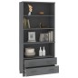 vidaXL Credenza HAMAR in Legno Massello di Pino Grigio Scuro vidaXL Credenza HAMAR in Legno Massello di Pino Grigio Scuro