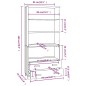 vidaXL Credenza HAMAR in Legno Massello di Pino Grigio Scuro vidaXL Credenza HAMAR in Legno Massello di Pino Grigio Scuro