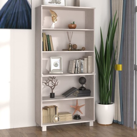 vidaXL Credenza HAMAR in Legno Massello di Pino Bianca