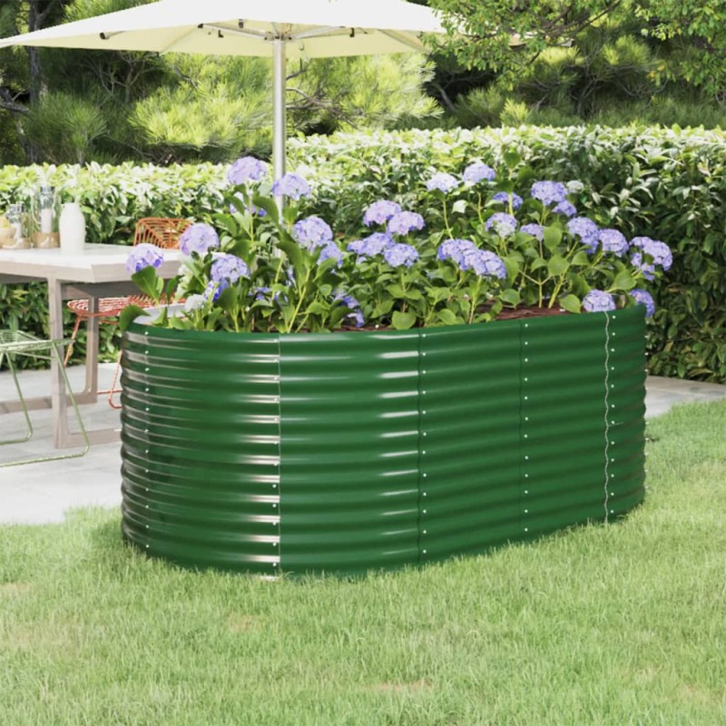 vidaXL Letto Giardino Acciaio Verniciato a Polvere 175x100x68 cm Verde vidaXL Letto Giardino Acciaio Verniciato a Polvere 175x100x68 cm Verde