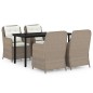 vidaXL Set Mobili da Pranzo per Giardino 5 pz Marrone vidaXL Set Mobili da Pranzo per Giardino 5 pz Marrone