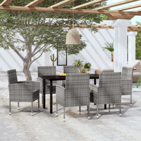 vidaXL Set Mobili da Pranzo per Giardino 7 pz Antracite