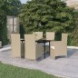 vidaXL Set Mobili da Pranzo per Giardino con Cuscini 7 pz Beige vidaXL Set Mobili da Pranzo per Giardino con Cuscini 7 pz Beige
