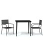 vidaXL Set Mobili da Pranzo per Giardino 3 pz Grigio vidaXL Set Mobili da Pranzo per Giardino 3 pz Grigio