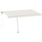 vidaXL Tenda Automatica con Sensore Vento e LED 450x350 cm Crema vidaXL Tenda Automatica con Sensore Vento e LED 450x350 cm Crema