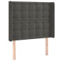 Testiera ad Orecchio Grigio Scuro 83x16x118/128 cm in Velluto Testiera ad Orecchio Grigio Scuro 83x16x118/128 cm in Velluto