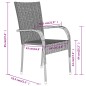 vidaXL Set da Pranzo per Giardino 7 pz con Cuscini Grigio e Nero vidaXL Set da Pranzo per Giardino 7 pz con Cuscini Grigio e Nero