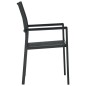 vidaXL Set da Pranzo da Giardino 5 pz Nero