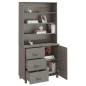 vidaXL Credenza HAMAR in Legno Massello di Pino Grigio Chiaro vidaXL Credenza HAMAR in Legno Massello di Pino Grigio Chiaro