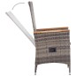 vidaXL Set Mobili da Pranzo da Giardino 7 pz con Cuscini Grigio vidaXL Set Mobili da Pranzo da Giardino 7 pz con Cuscini Grigio