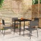 vidaXL Set Mobili da Pranzo da Giardino 5 pz Grigio vidaXL Set Mobili da Pranzo da Giardino 5 pz Grigio