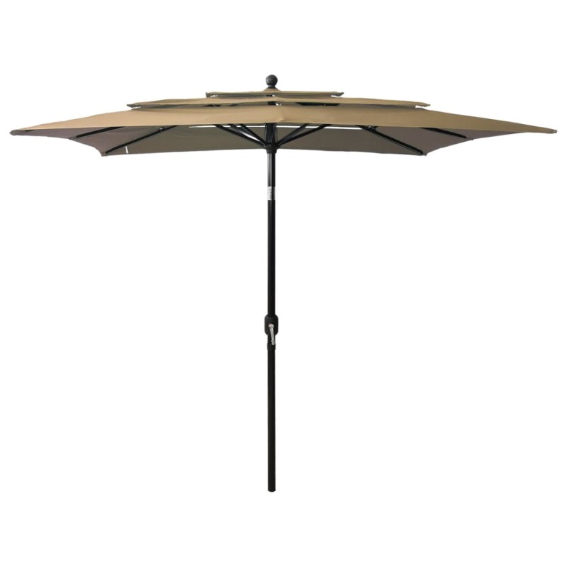 Ombrellone a 3 Livelli con Palo in Alluminio Talpa 2,5x2,5 m Ombrellone a 3 Livelli con Palo in Alluminio Talpa 2,5x2,5 m