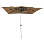 Ombrellone a 3 Livelli con Palo in Alluminio Talpa 2,5x2,5 m Ombrellone a 3 Livelli con Palo in Alluminio Talpa 2,5x2,5 m