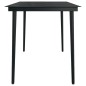 Set da Pranzo da Giardino 5 pz con Cuscini Nero Set da Pranzo da Giardino 5 pz con Cuscini Nero