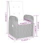 Set Mobili da Pranzo per Giardino 3 pz con Cuscini Grigio Set Mobili da Pranzo per Giardino 3 pz con Cuscini Grigio