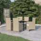Set Mobili da Pranzo per Giardino con Cuscini 7 pz Beige Set Mobili da Pranzo per Giardino con Cuscini 7 pz Beige