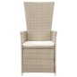 Set Mobili da Pranzo per Giardino con Cuscini 7 pz Beige Set Mobili da Pranzo per Giardino con Cuscini 7 pz Beige