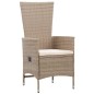 Set Mobili da Pranzo per Giardino con Cuscini 7 pz Beige Set Mobili da Pranzo per Giardino con Cuscini 7 pz Beige
