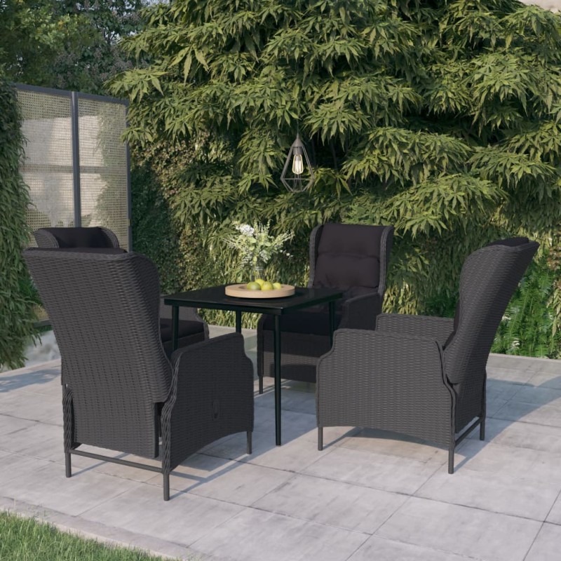 Set Mobili da Pranzo per Giardino 5 pz Grigio Scuro Set Mobili da Pranzo per Giardino 5 pz Grigio Scuro