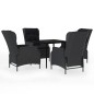 Set Mobili da Pranzo per Giardino 5 pz Grigio Scuro Set Mobili da Pranzo per Giardino 5 pz Grigio Scuro