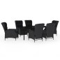 Set Mobili da Pranzo per Giardino 7 pz Grigio Scuro Set Mobili da Pranzo per Giardino 7 pz Grigio Scuro