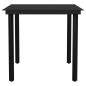 Set Mobili da Pranzo per Giardino 3 pz Nero