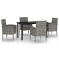 vidaXL Set Mobili da Pranzo per Giardino 5 pz Antracite vidaXL Set Mobili da Pranzo per Giardino 5 pz Antracite