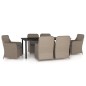 Set da Pranzo da Giardino 7 pz con Cuscini Marrone Set da Pranzo da Giardino 7 pz con Cuscini Marrone