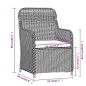 Set da Pranzo da Giardino 7 pz con Cuscini Marrone Set da Pranzo da Giardino 7 pz con Cuscini Marrone