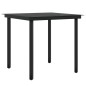 Set da Pranzo per Giardino 3 pz con Cuscini Nero Set da Pranzo per Giardino 3 pz con Cuscini Nero