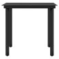 Set da Pranzo per Giardino 3 pz con Cuscini Nero Set da Pranzo per Giardino 3 pz con Cuscini Nero