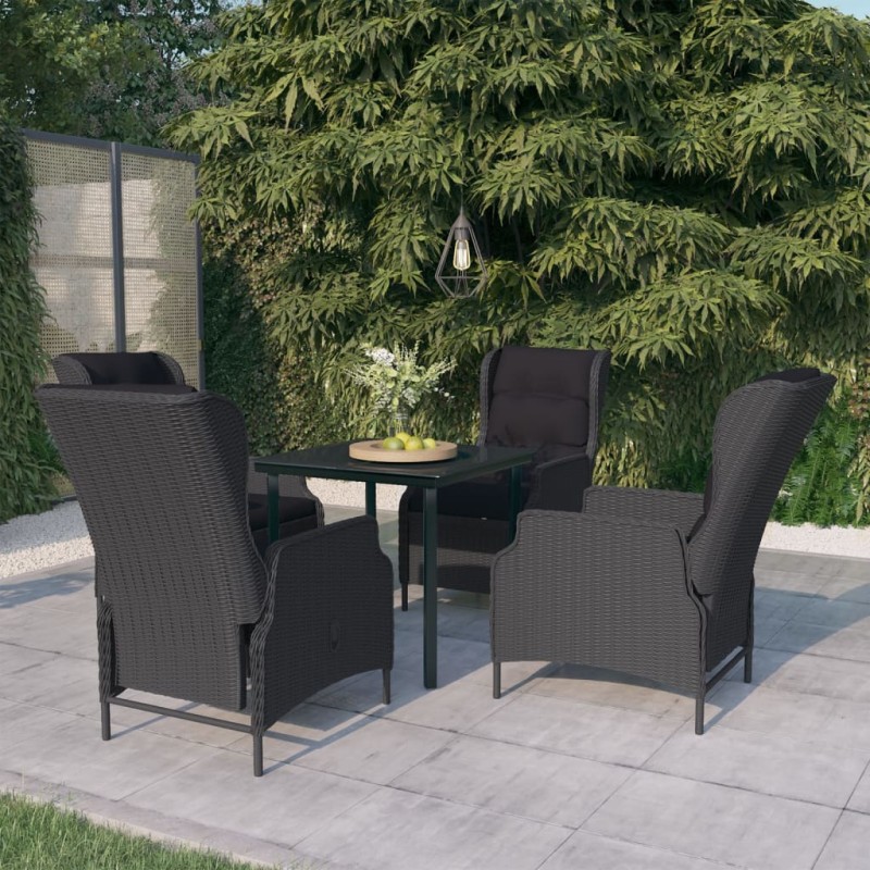 Set Mobili da Pranzo per Giardino 5 pz Grigio Scuro Set Mobili da Pranzo per Giardino 5 pz Grigio Scuro