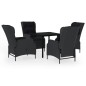 Set Mobili da Pranzo per Giardino 5 pz Grigio Scuro Set Mobili da Pranzo per Giardino 5 pz Grigio Scuro