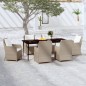 Set Mobili da Pranzo per Giardino 7 pz Marrone Set Mobili da Pranzo per Giardino 7 pz Marrone