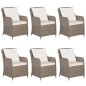 Set Mobili da Pranzo per Giardino 7 pz Marrone Set Mobili da Pranzo per Giardino 7 pz Marrone