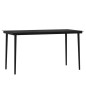 Set da Pranzo per Giardino 5 pz con Cuscini Nero Set da Pranzo per Giardino 5 pz con Cuscini Nero