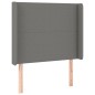 vidaXL Testiera ad Orecchio Grigio Scuro 83x16x118/128 cm in Tessuto vidaXL Testiera ad Orecchio Grigio Scuro 83x16x118/128 cm in Tessuto