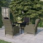 Set Mobili da Pranzo per Giardino 5 pz Marrone Set Mobili da Pranzo per Giardino 5 pz Marrone