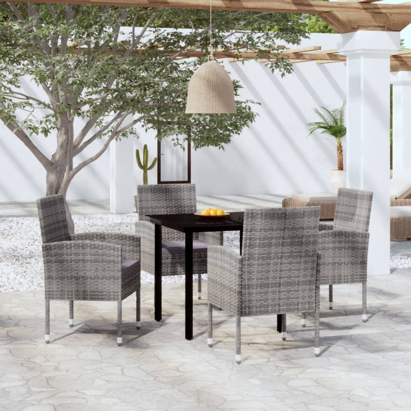 Set Mobili da Pranzo per Giardino 5 pz Antracite Set Mobili da Pranzo per Giardino 5 pz Antracite