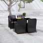 Set Mobili da Pranzo per Giardino 5 pz Nero Set Mobili da Pranzo per Giardino 5 pz Nero