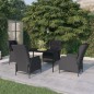 Set Mobili da Pranzo per Giardino 5 pz Grigio Scuro Set Mobili da Pranzo per Giardino 5 pz Grigio Scuro