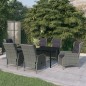 Set Mobili da Pranzo per Giardino 7 pz Grigio Chiaro Set Mobili da Pranzo per Giardino 7 pz Grigio Chiaro