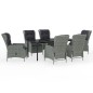 Set Mobili da Pranzo per Giardino 7 pz Grigio Chiaro Set Mobili da Pranzo per Giardino 7 pz Grigio Chiaro