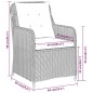 Set Mobili da Pranzo per Giardino 3 pz Marrone Set Mobili da Pranzo per Giardino 3 pz Marrone