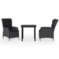 Set Mobili da Pranzo per Giardino 3 pz Grigio Scuro Set Mobili da Pranzo per Giardino 3 pz Grigio Scuro