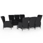 Set Mobili da Pranzo per Giardino 9 pz Grigio Scuro Set Mobili da Pranzo per Giardino 9 pz Grigio Scuro