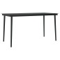 idaXL Set Mobili da Pranzo per Giardino 7 pz Nero idaXL Set Mobili da Pranzo per Giardino 7 pz Nero